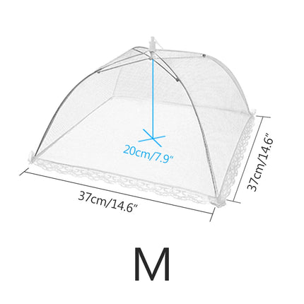 Kitchen Foldable Food Mesh Cover Anti-fly Umbrella Tent Cover Vegetable Fruit Breathable Insect-Proof Lid Food Protection Gadget