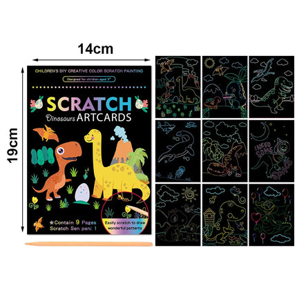 Rainbow Magic Scratch Off Paper Set for Kids Arts Scraping Painting Toy Children DIY Graffiti Book Montessori Educational Toys