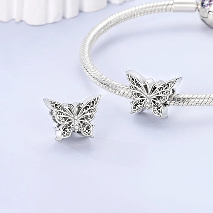 Animal Series 925 Sterling Silver Horse Squirrel Elephant Llama Snake Fox Charm fit Bangle Bracelet Original Silver Jewelry