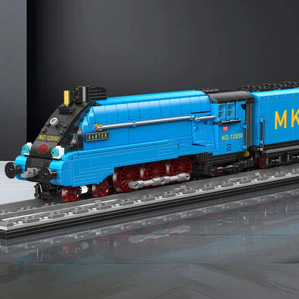 Mould King 12050 Technical Train Toys The Garter Blue Livery Building Block Assembly Locomotive Brick Set Kids Christmas Gift