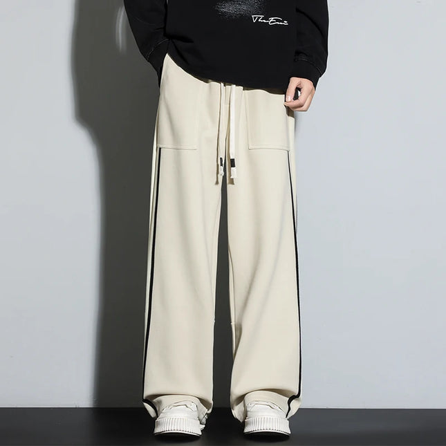 2025 Men Sweatpants Baggy Joggers Cotton Korean Sports Pants  Neutral Loose Outdoor Jogger Fitness Trouser