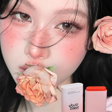 Multi-Functional Blush Stick Easy Color Rouge Blusher Cream Waterproof Brightening Face Contour Smooth Cheek Tint Korean Make Up