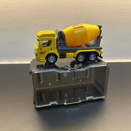 Alloy Engineering Vehicle Toys for Kids 1:64 Diecast Excavator Mixer Dump Truck Model Car with Display Box Boys Collectible Gift
