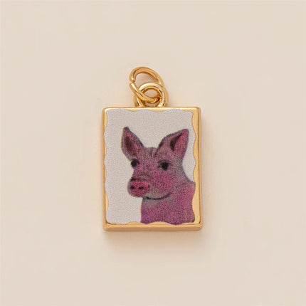 New Love Flower Animal Series Pendant Sweet and Simple Style Necklace Gold Plated Color Preserved