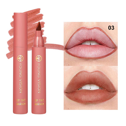 6-color double-ended lip pencil, lip oil, liquid watercolor lip pencil, moisturizing and easy-to-apply lip gloss
