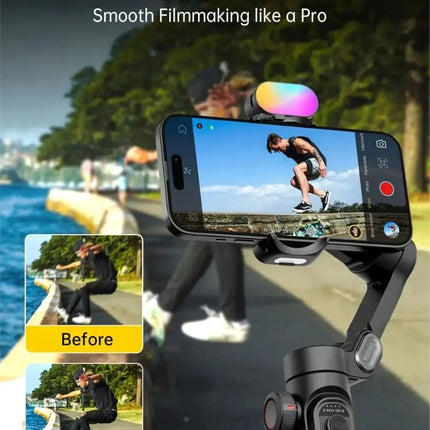 Folding Handheld Gimbal Smart XE 3-Axis Phone Gimbal Stabilizer With Focus Wheel for iOS Android iPhone 16-12 Vlog Stabilizer