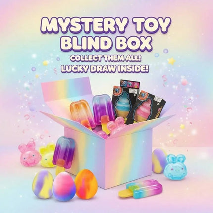 Cute Squishy Mystery Blind Box, Random Squeeze Fidget Toy,  Surprise Stress Relief Gift for All Ages