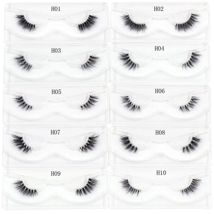 LEHUAMAO  3D Mink Lashes Wholesale Mink False Eyelashes Bulk 10/30/50 Pairs Soft Fluffy Natural Mink Lashes Makeup Mink Eyelashe
