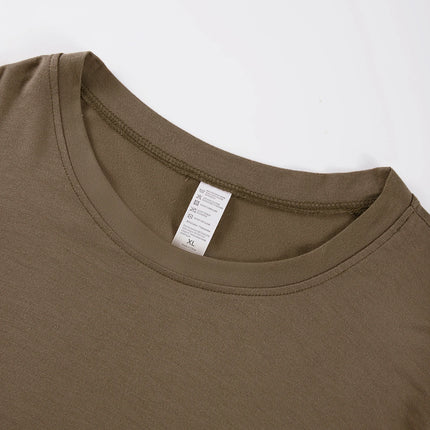 Summer Street Tight Elasticity T-Shirt Yoga Solid Color Women T Shirts Breathable Sexy Sportswear Crop Soft Female Short Sleeves