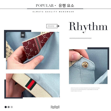 Personality Letter Jacquard Lapel Short Sleeve T-Shirt Men's High-End Brand Little Bee Embroidery Fashion Trend Summer Polo Shirt