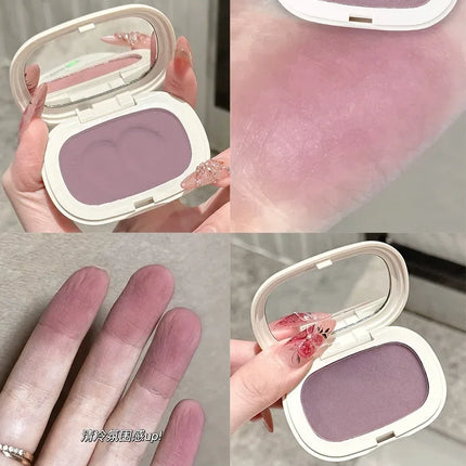 Single Color Blush Silky Texture High Color No Powder Feeling Low Saturation Long-lasting Natural Matte Blush Cream Face Makeup