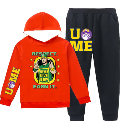 John Cena Double Sided Printing Hoodie Set  Spring Autumn Men  Long Sleeve Coats Suit Boys Uc Me Sweatshirt