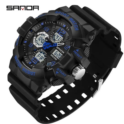 SANDA Top Brand G-Style Military Watch Men Digital Shock Sports Watches For Man Waterproof Electronic Wristwatch Male Relogios