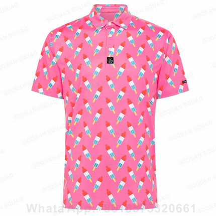 Summer Fashion Golf Polo Tee Shirts Teen Kids Polo Shirt Short Sleeve Quick Dry Team T-shirt Boys Fishing Golf T-shirt Clothing