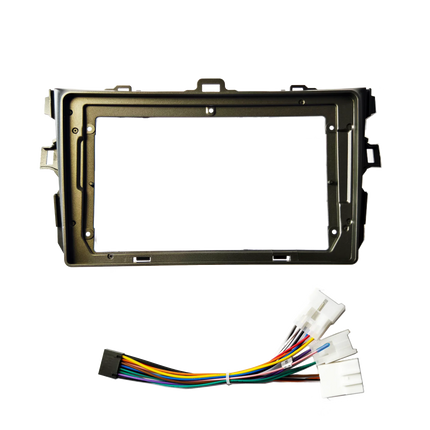 Vehicle Fascia 9 inch Frame 2 Din Car Radio Fascia for  Toyota Corolla 2007 2008-2012 Auto Audio Dash Kit Installation Frame