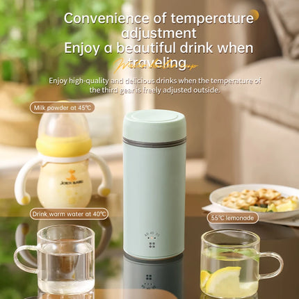 Type-C heating thermostatic cup USB car heating cup 55℃ 304 stainless steel electric cup