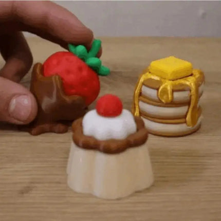 Strawberry Cake Model Keychain 1Pcs Calming Fidget Toy for Anxiety Stress Relief Finger Button Bag Charm for Girls