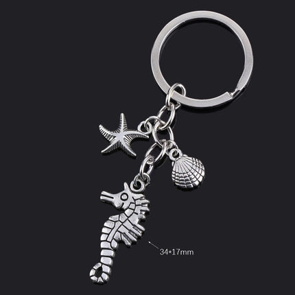 Fashion Animal Women Keychain Car Moon Cat Dog Love Heart Key Chain Friends Gift Jewelry Bag Pendant Wing Evil Eye Angel Turtles