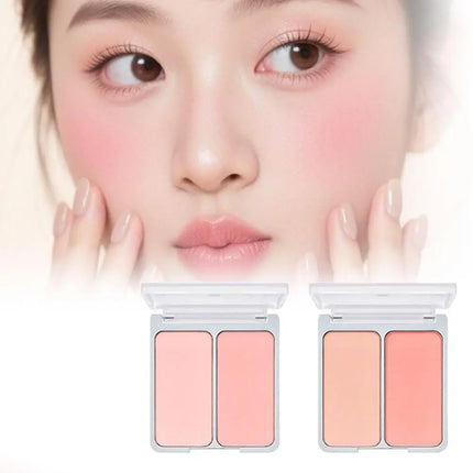 Bi-Color Powder Blusher Cheek Blush Low Saturation Light Color Pseudo Plain Color Expansion Color Natural Makeup