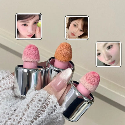Low Saturation Matte Liquid Blush Water Light Cheek Cream Smooth Blush Big Sponge Brush Head Easy To Apply Natural Rouge Makeup