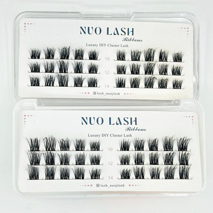 Nuo Cluster Eyelash Thin Band Natural Look Wholesale Diy Pre-cut Lash Extensions Super Soft Segment Lash Clusters Private Label