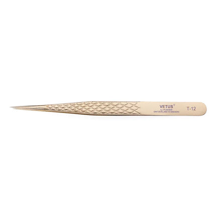 VETUS Original New MGT Series Eyelash Tweezers Anti-slip Handle Fish Scale Texture Precision Super Fine Fiber Tip Tweezers