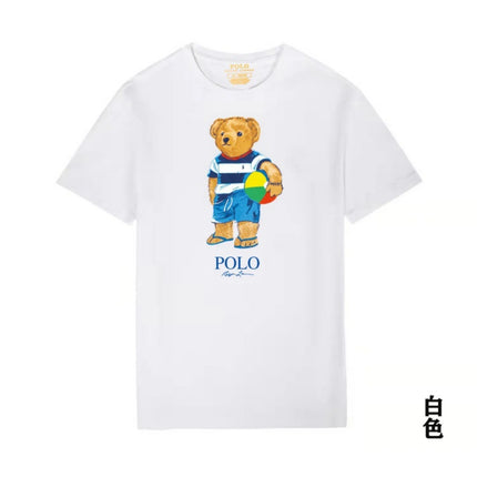 T-shirt Bear Couple T-shirt Short-Sleeve Crew Neck Men's and Women's Summer T-shirt