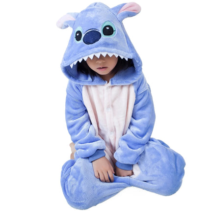 Kigurumi Kids Stitch Animal Cartoon Pajamas Children Sleepwear Girls Boys Onesies Cosplay Costumes For Christmas Halloween Party