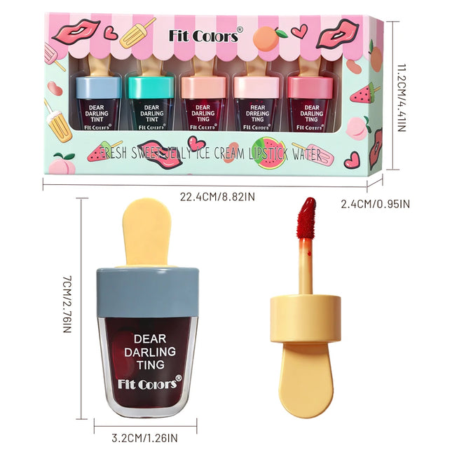 Moist Smooth Ice Cream Dyed Lipstick - Easy To Color Long-lasting Sweatproof No Cup Staining MakeupEssential Ice Cream Liptint