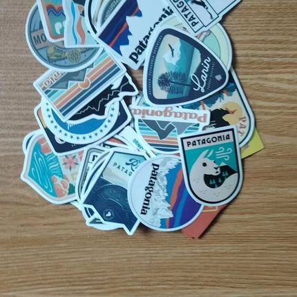 34/50pcs various trendy and cool waterproof skateboard car stickers