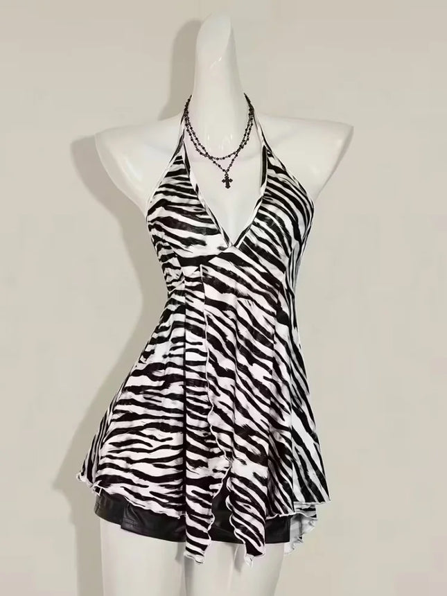 2026 New Women's Sexy Zebra Print Tank Top Slim Fit Casual Street Style Fashion Sleeveless Vest