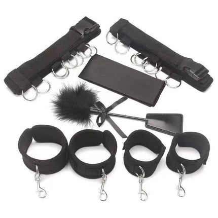 Bed Restraint Set Couple Sex Toys Bondage Handcuff Kit Adult Game Tool 18+ Erotic Tie Downs Arm Ankle Eyeblinder Flirting Sextoy