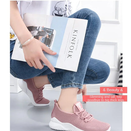 2025 Sports Running Shoes Women's Mesh Breathable Walking Women's Sports Shoes Comfortable and Fashionable Casual Sports Shoes