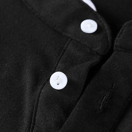 2025 New Men's Casual and Fashionable Solid Color Long-Sleeved Stand-Up Collar T-Shirt Summer Versatile and Comfortable Top