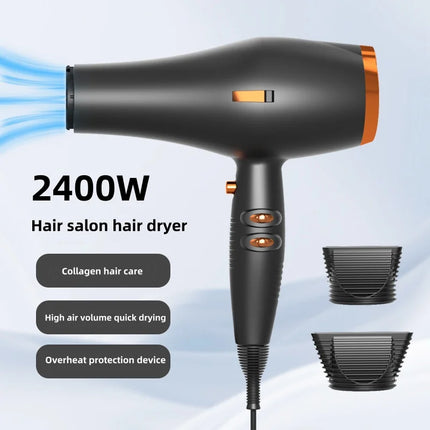 2025 Amazon's Same High-Speed Hair Dryer 2400W High-Power Quick Drying Hair Salon Dedicated Hair Dryer New Product