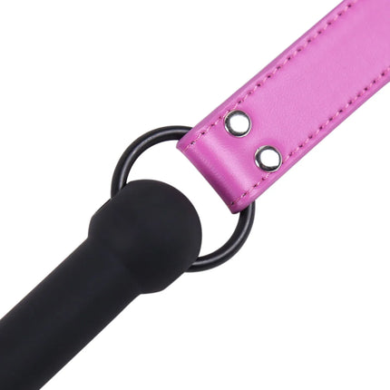 Professional Pony Play Bit Gag Silicone Mouth Restraint Red Stitch Leather Strap BDSM Bondage Slave Role Play Adult Fetish Toy