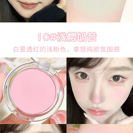HISYI monochrome blush whitening matte cosmetics vitality girl nude makeup natural smudge monochrome blush plate