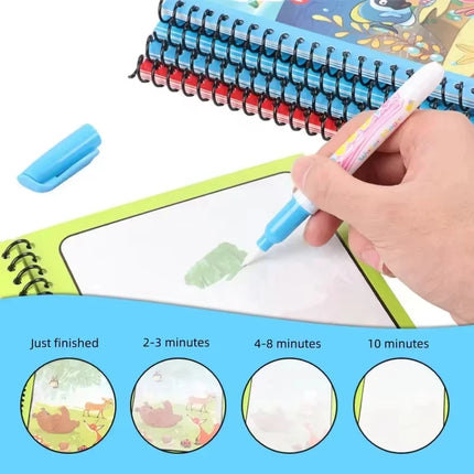 1pc Repeated Watercolor Painting Magic Book Children's Repeated Graffiti Puzzle Coloring Water Picture Book Early Education Toys