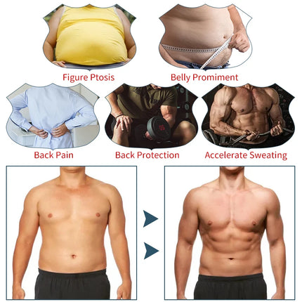 Hot Slimming Sauna Sweat Vest for Men Heat Trapping Pullover Sweat Enhancing Vest Workout Body Shaper Reduce Weight Tank Tops