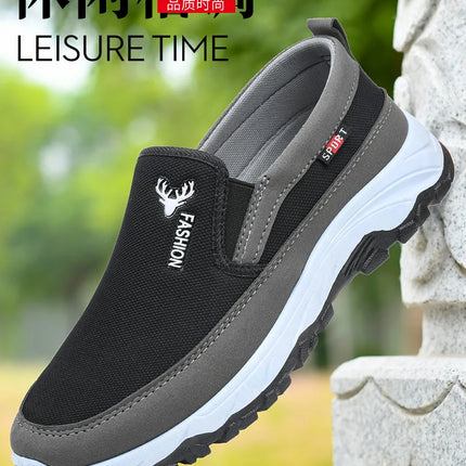 Men's Tennis Shoes Warm Breathable Soft-Soled Non-Slip Casual Shoes Plus Velvet Comfortable Slip-On Walking Winter Vulcanized Shoes