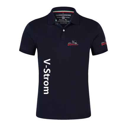 2024 Motorcycle Vstrom 650 V Strom Men's New Autumn Casual Polo Shirt Comfortable T-shirt High Quality Breathable Short Sleeve Top