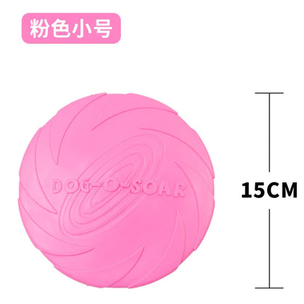 Dog Round Interactive Toys Safety Silicone Flying Discs Wholesale Small Large Dogs Bite Resistant Training Pet Supplier 1PC