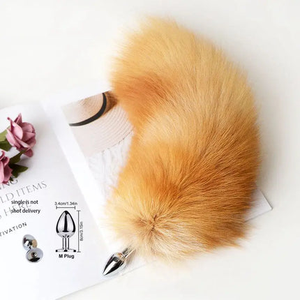 Separable Anal Plug Real Fox Tail Cosplay Butt Plug Anal Sex Tail Adult Products Anal Sex Toys for Woman Couples Men Sexy Shop