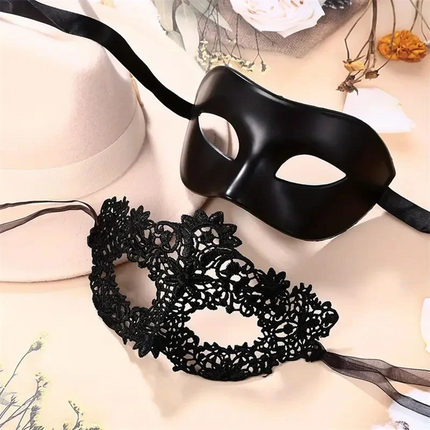 Valentine's Day Mask and Collar Set for Couples Costume Parties Cosplay and Fun Accessories to Spice Up the Celebration
