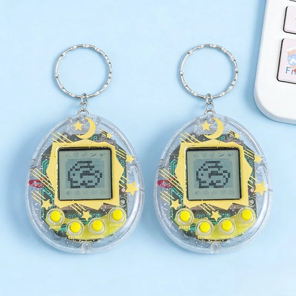 2026 New Cross-Border Electronic Pet Machine Virtual Retro Handheld Game Keychain Children's Toy Gift Luminous Toys