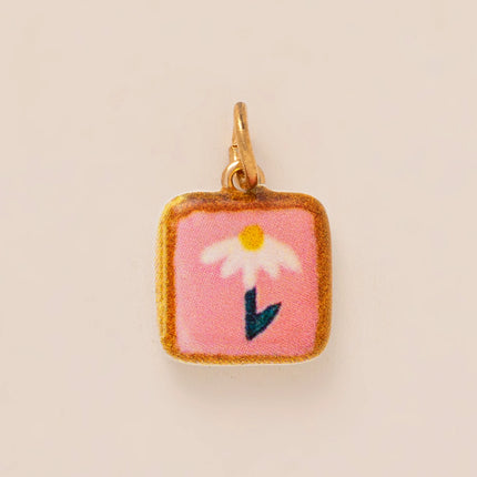 Flower Fruit Love Shell Drip Oil Printed Pendant Fashion Trend DIY Charms Jewelry Making Accessory