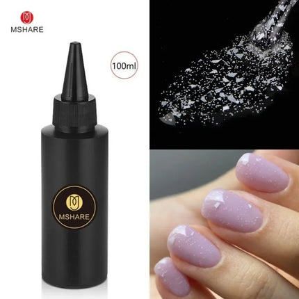 MSHARE 100ml Shiny Top Coat No Wipe Top Nail Gel for Gel Polish Semi-permanent Varnish No Sticker Hard Top Gel