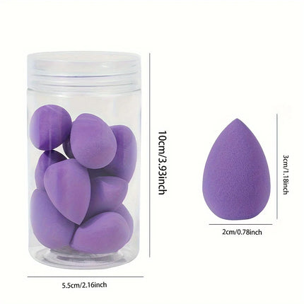 12pcs Mini Makeup Sponges - Soft, Latex-Free for Flawless Foundation Application, Wet & Dry Use, Alcohol-Free