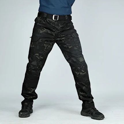 Quick Dry Outdoor Pants Multi Pockets Elastic Tactical Pant Waterproof Plus Size 6XL Casual Cargo Trousers Men Clothing