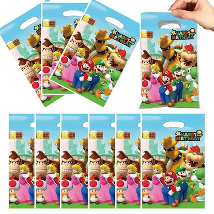 Super Mario Theme Birthday Party Supplies - Favors Gifts Stamps Bracelets Stickers Gift Bag Pinata Fillers Christmas Decoration